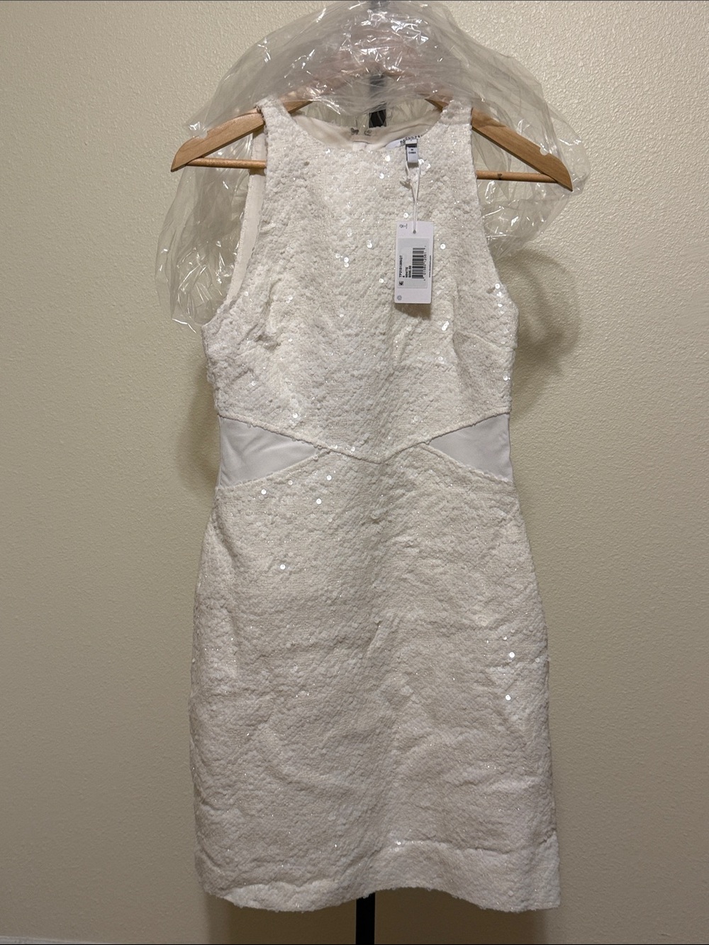Derek Lam IO Crosby 🌻White Sequin Sheath Dress - Sleeveless Cocktail Dress